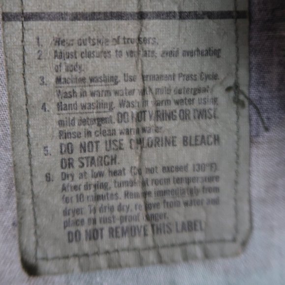 Men's Military Issue Woodland Camouflage Pattern Combat Coat Size Large/Regular - Picture 7 of 16